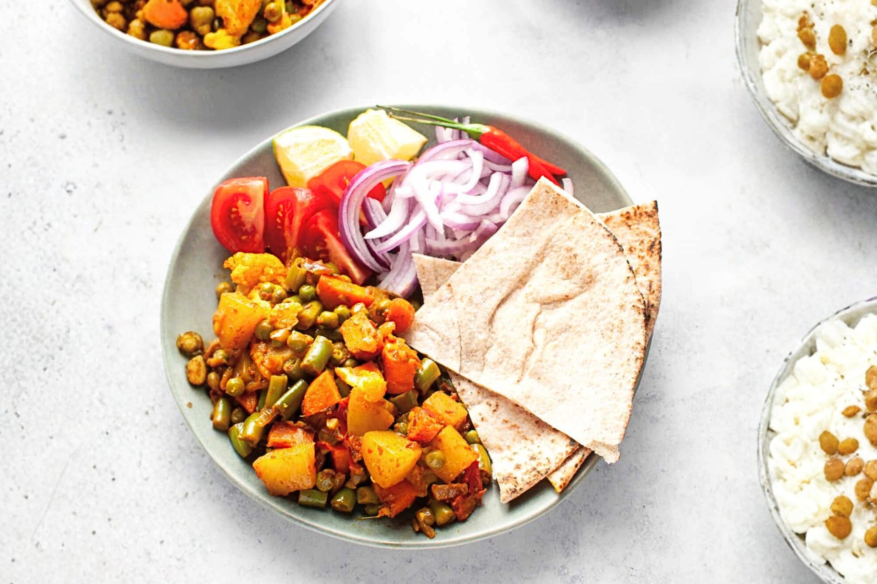 Roti & Seasonal Veg Combo